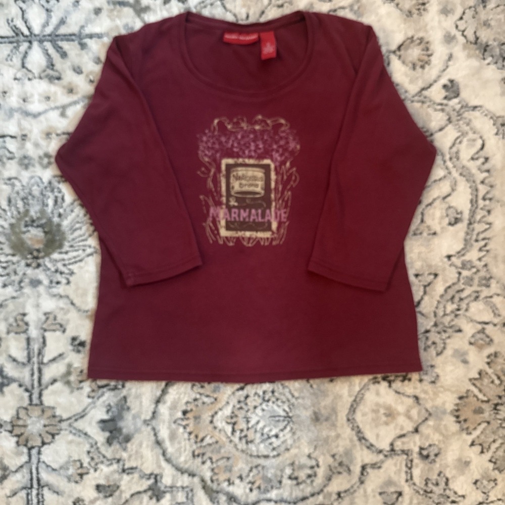 Y2K Knit Top Graphic Top Sz Medium Whimsigoth Cottage Fairy COTTON Marmalade